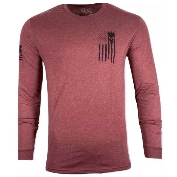 HOWITZER Clothing Men's T-Shirt L/S PATRIOT TORN - Picture 2 of 10